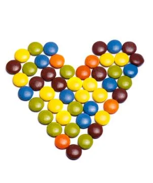 Heart from sweets Stock Photos