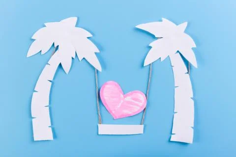 Heart on swing Stock Photos