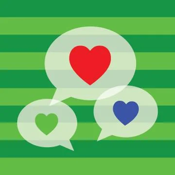 Heart symbol speech bubble Stock Illustration