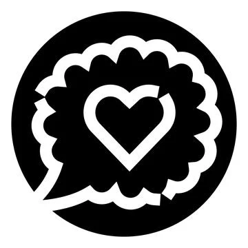 Heart symbol in thought bubble communication icon Illustrazione stock