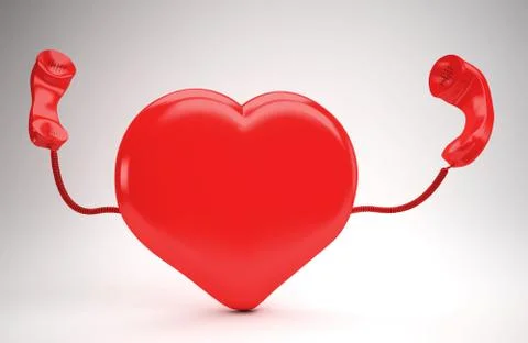 Heart Talking Stock Illustration