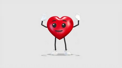 Heart talks and explains Video Loop and Alfa Channel 库存影片 163290834