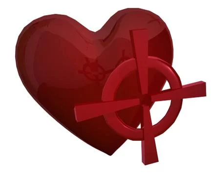 Heart target Illustrazione stock