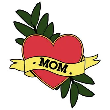 Heart tattoo Stock Illustration