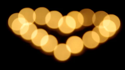 Heart of tea candles Stock Footage 35525854