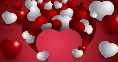 Heart template background Stock Illustration