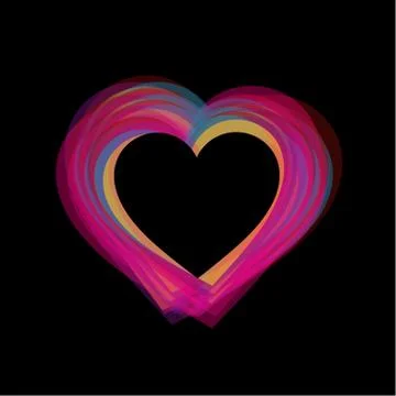 Heart text box Stock Illustration