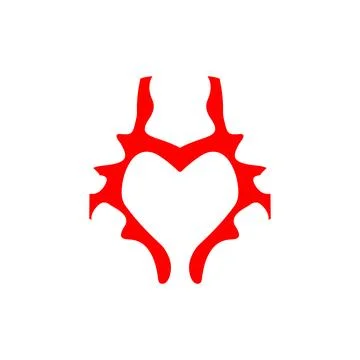 Heart text frame icon. Simple style Valentine holiday poster background sym.. Stock Illustration