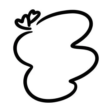 Heart textbox frame border abstract outline shape icon for decorative vinta.. Stock Illustration