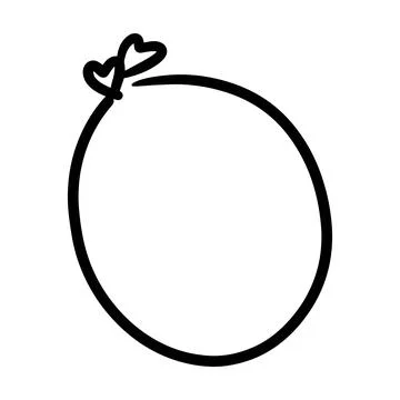 Heart textbox frame border abstract outline shape icon for decorative vinta.. Stock Illustration