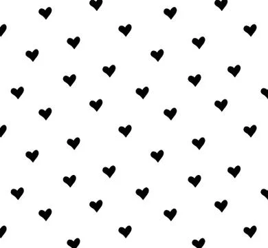 Heart  texture Seamless pattern. love background vector black Stock-Illustration