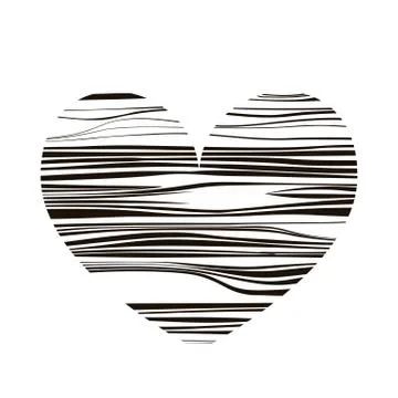 Heart texture Zebra. Stock Illustration