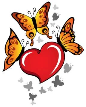 Heart theme image  Stock Illustration