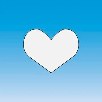 Heart thin icon Stock Illustration