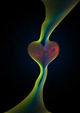Heart in thin strings Illustrazione stock