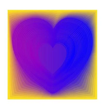 Heart with three colors Stock Illustration