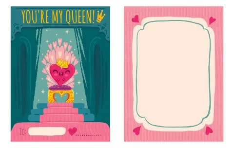 Heart on throne Stock Illustration