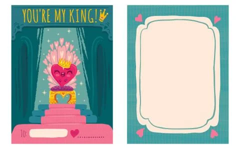 Heart on throne Stock Illustration