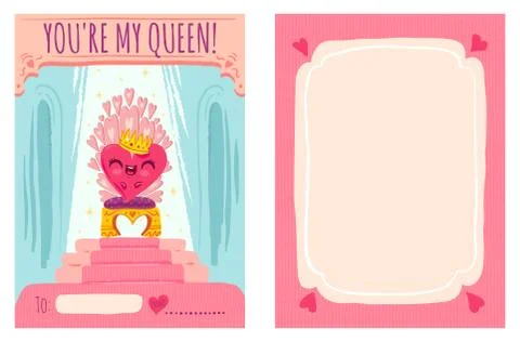 Heart on throne Stock Illustration