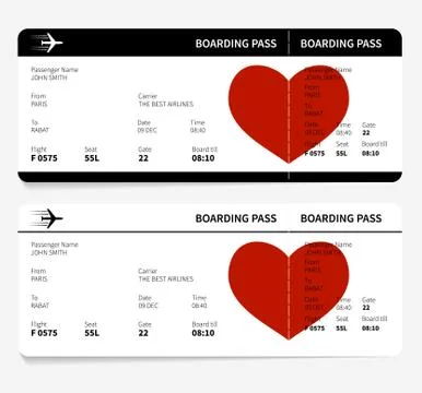 Heart on ticket Stock Illustration