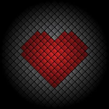 Heart tile background Stock Illustration