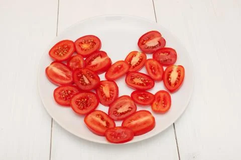 Heart of tomatoes Stock Photos
