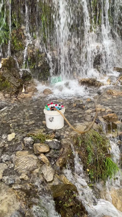 Heart touching view of waterfall Stock Footage 311808874