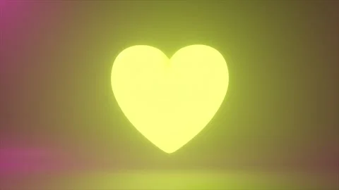 Heart transforms by changing colors, inflating, and glowing against a solid Stock Footage 292652509