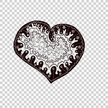 Heart on Transparent Background 스톡 일러스트