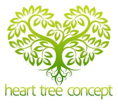 Heart tree concept Stock Illustration