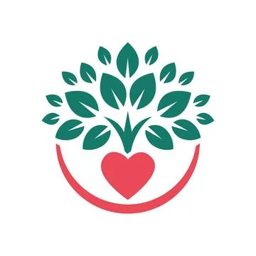 A heart with a tree growing out of it Love tree icon vector illustration Stock Illustration