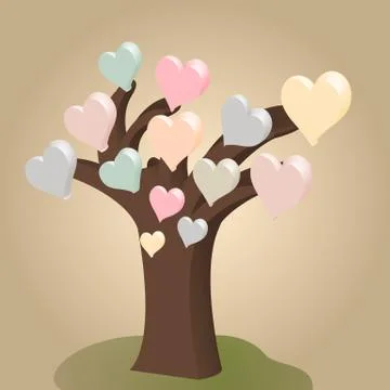 Heart tree Stock Illustration
