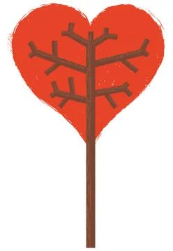 Heart tree Stock Illustration