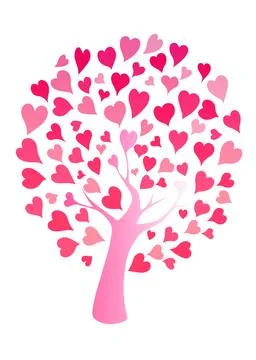 HEART TREE Stock Illustration