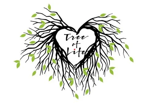 Heart tree of life, vector Stock Illustration