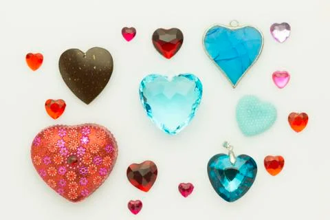 Heart trinket pattern Stock Photos