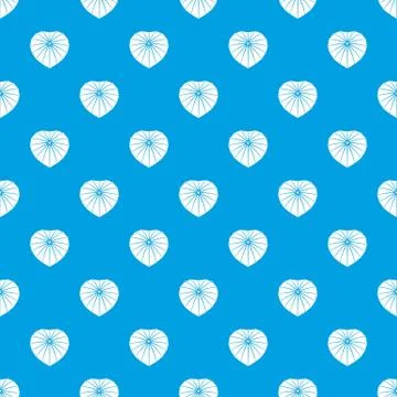 Heart umbrella pattern seamless blue Stock Illustration