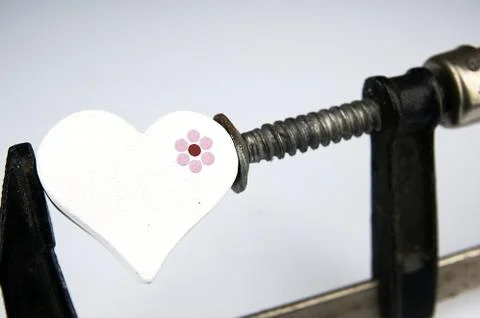 Heart under high pressure Stock Photos