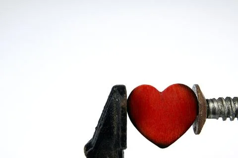 Heart under high pressure Stock Photos