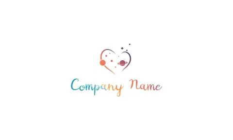Heart of Universe vector logo image Stock Illustration