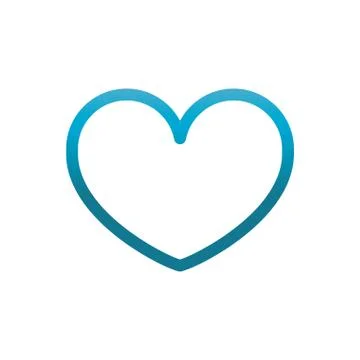 Like heart user interface blue gradient Stock Illustration