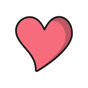 Heart valentine day icon vector basic design simple and modern Stock Illustration