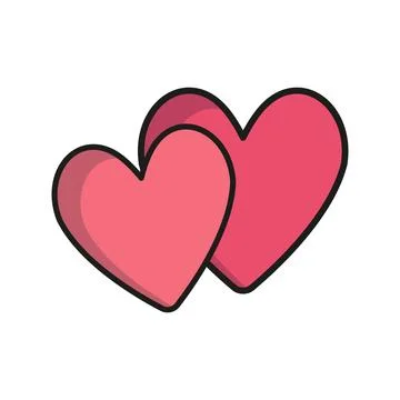Heart valentine day icon vector basic design simple and modern イラスト素材