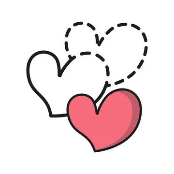 Heart valentine day icon vector basic design simple and modern 库存插图