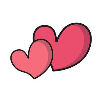 Heart valentine day icon vector basic design simple and modern 库存插图
