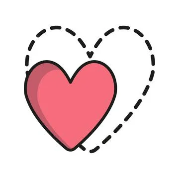 Heart valentine day icon vector basic design simple and modern Stock Illustration