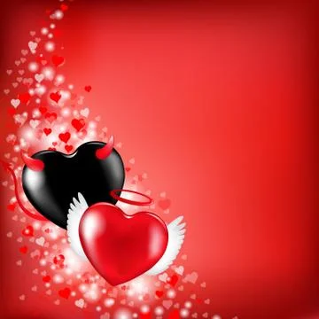 Heart valentines background Stock Illustration