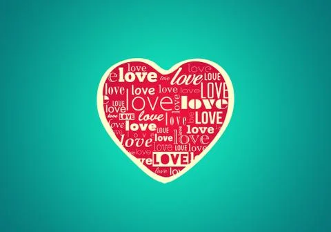 Heart for valentines day background Stock Illustration