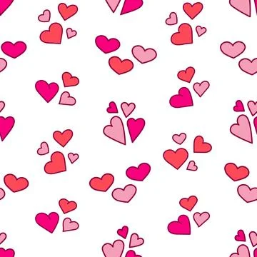Heart for Valentines day. Seamless pattern. Stock Illustration