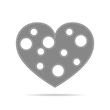 Heart for Valentine's day. Vector illustration. Stock Illustration